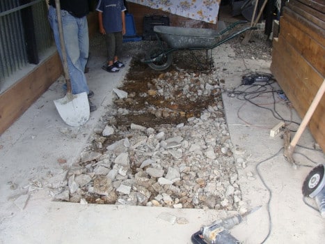 Construire une fosse de garage chez soi - Étape 2