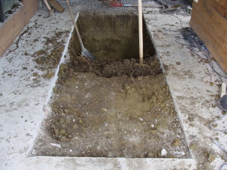 Construire une fosse de garage chez soi - Étape 3