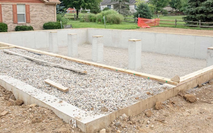 Fondation pour vide sanitaire respectant la RE 2020