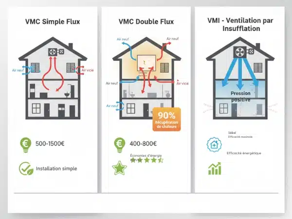 Les différents systèmes de ventilation