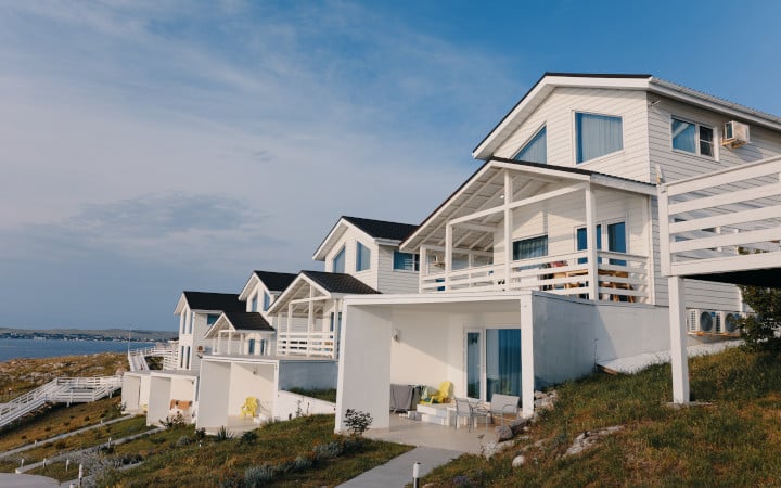 Construction de maison en bord de mer