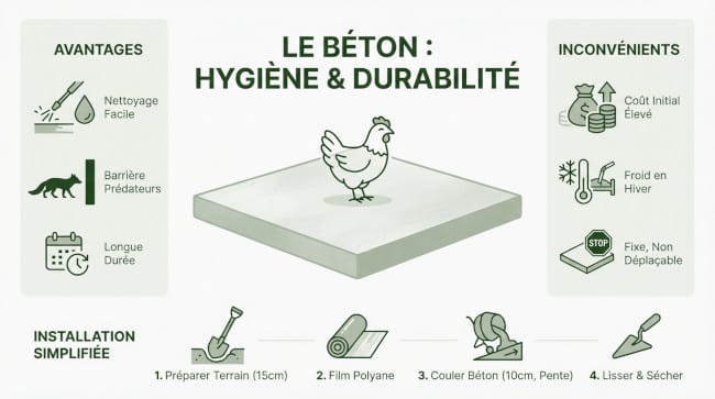 So béton pour poulailler extérieur - Hygiène et Durabilité